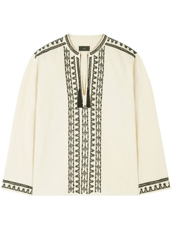 tassel-detail shirt