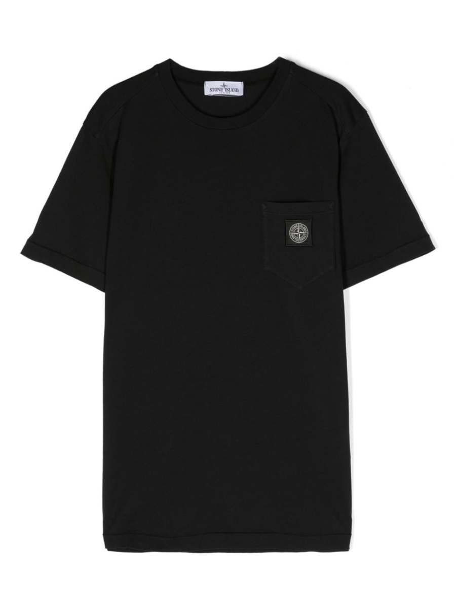 Compass-patch cotton T-shirt