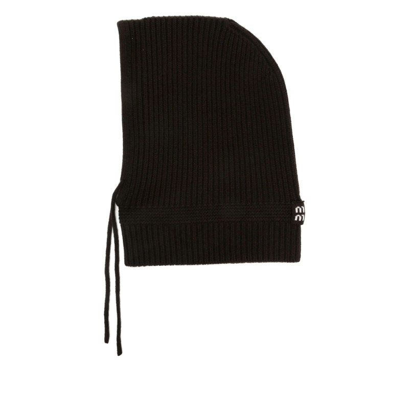 Miu Miu Ribbed Drawstring Balaclava