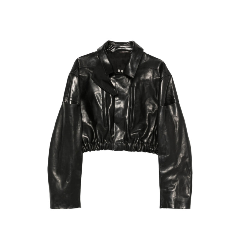Rick Owens Mac Cropped Leather Jacket
