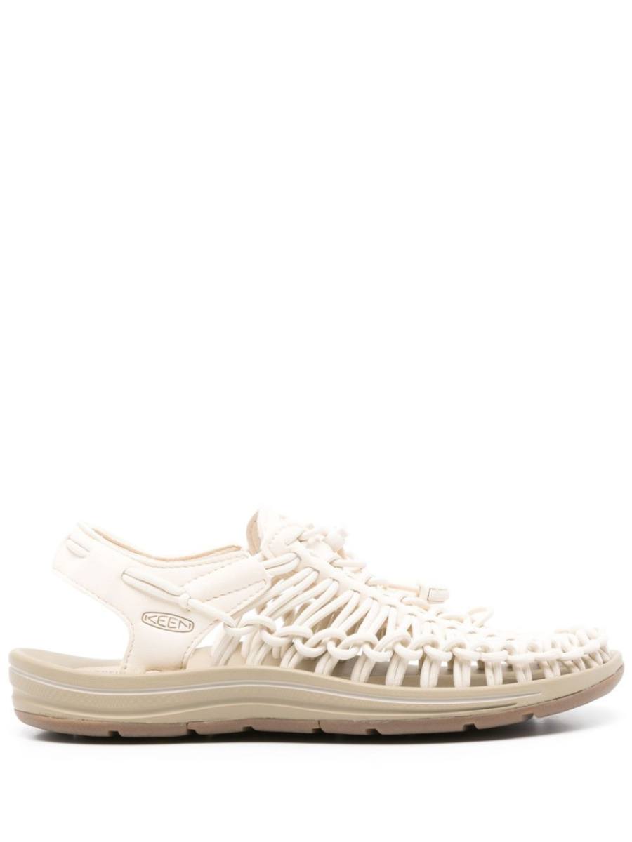 Uneek logo debossed sandals