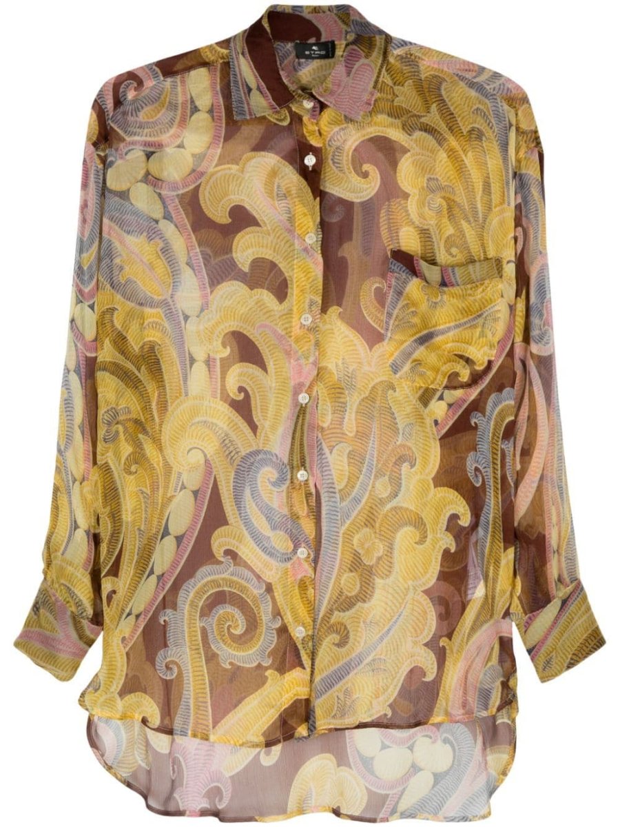 floral-print shirt