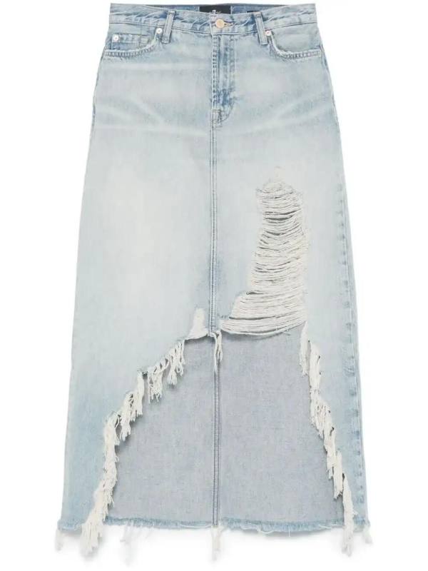denim midi skirt