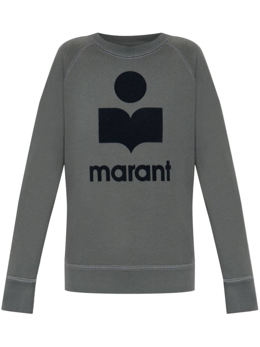 flocked-logo sweatshirt