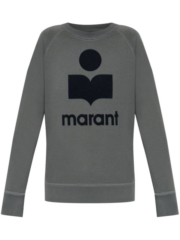 flocked-logo sweatshirt