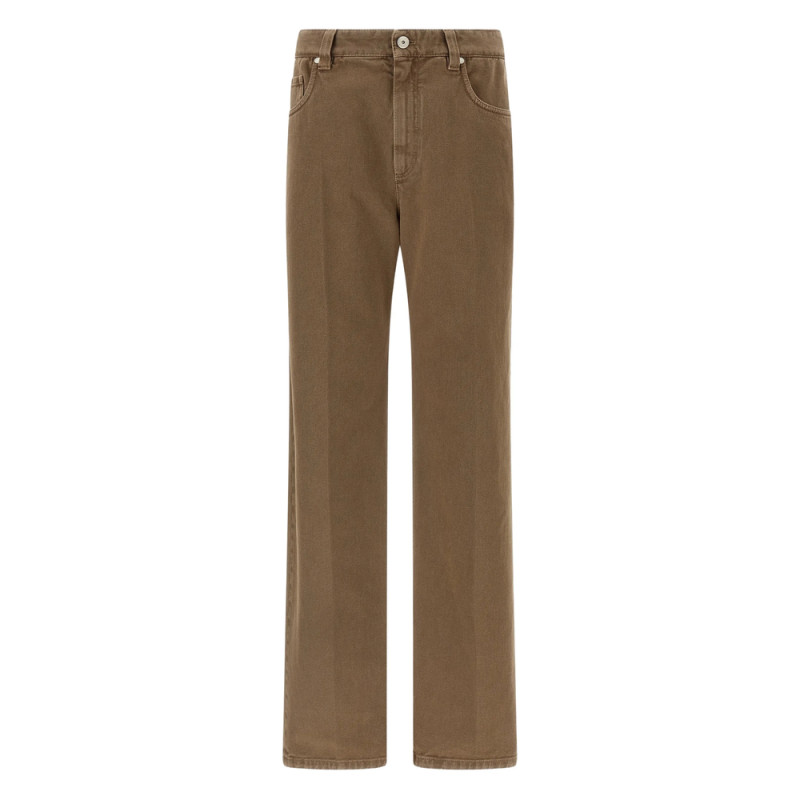 Brunello Cucinelli Garment-dyed Five-pockets Jeans