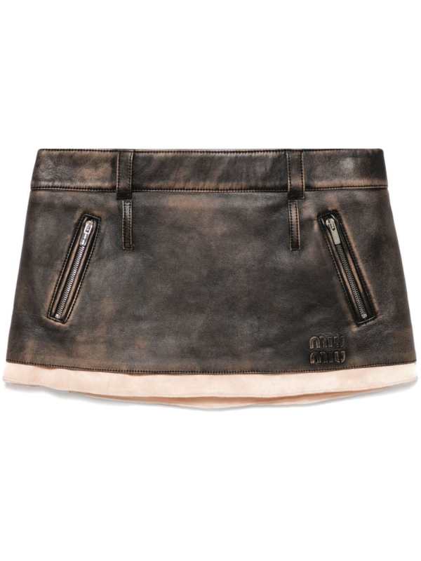 leather mini skirt
