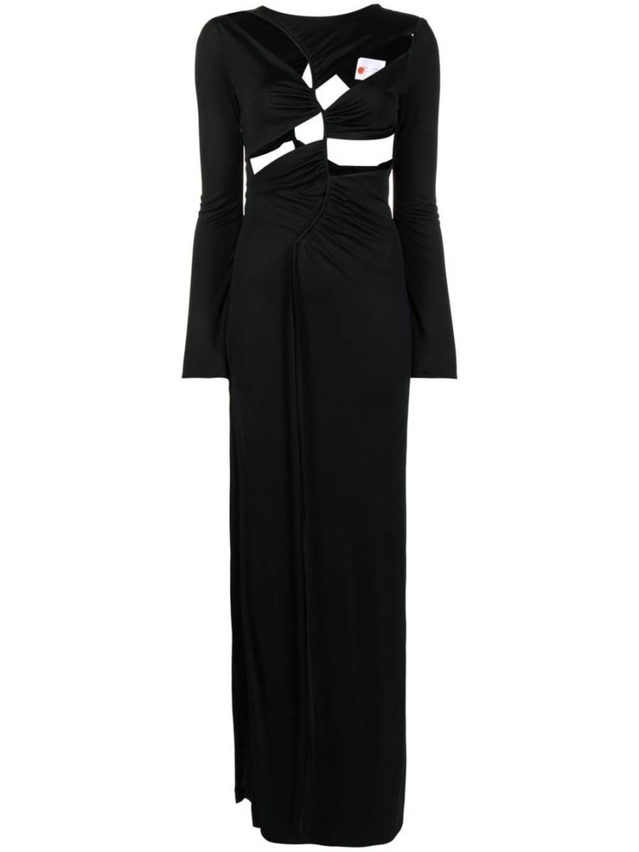 Vertebrae cutout-detail dress