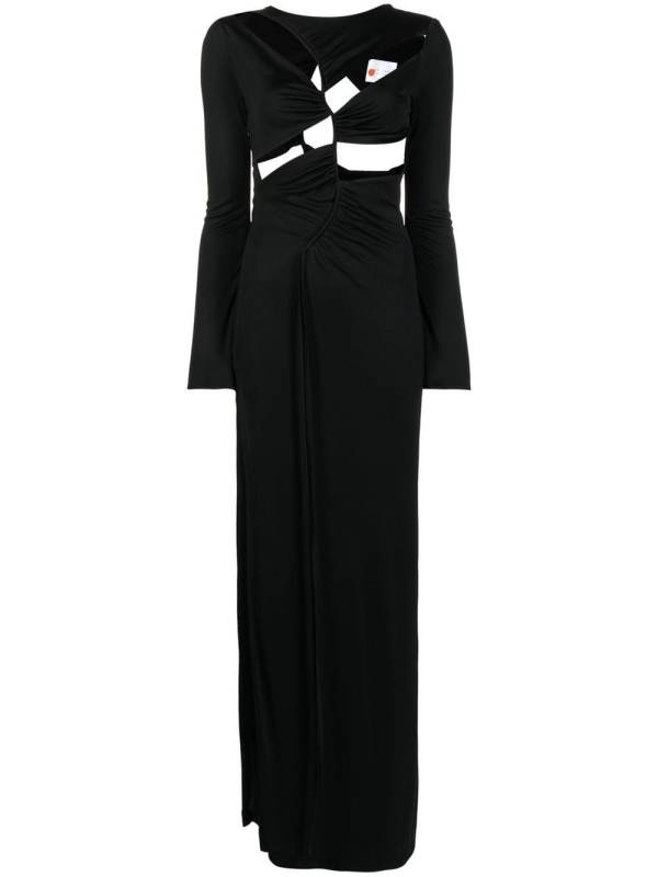 Vertebrae cutout-detail dress