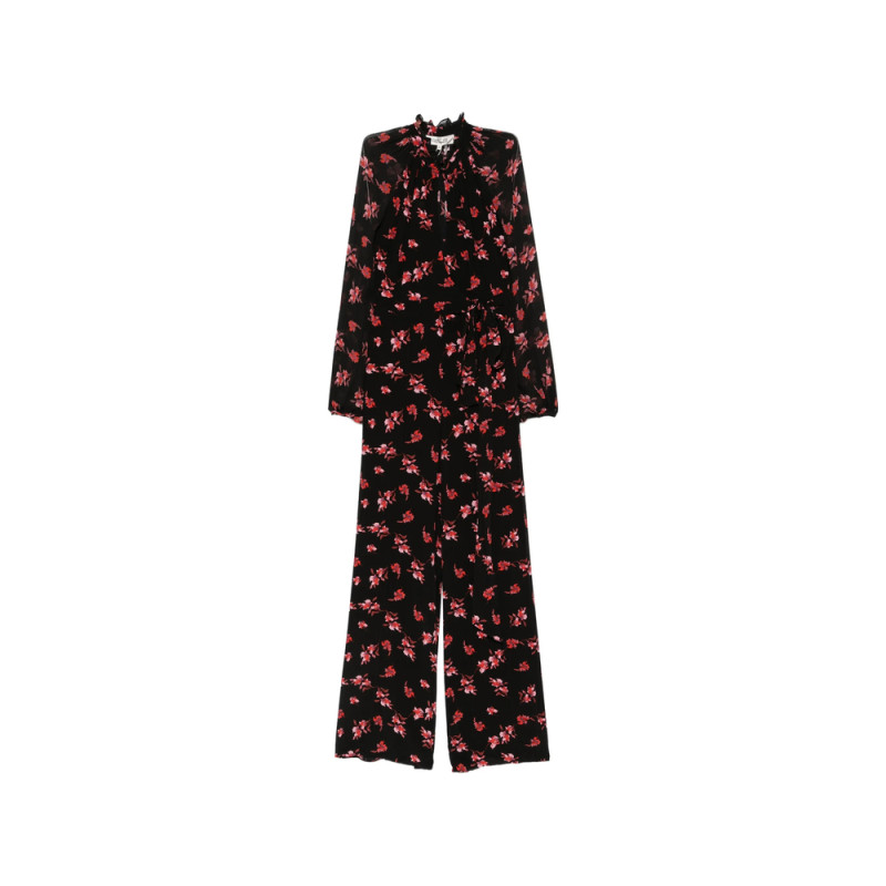 Diane Von Furstenberg Keira Floral-print Tied-waist Jumpsuit