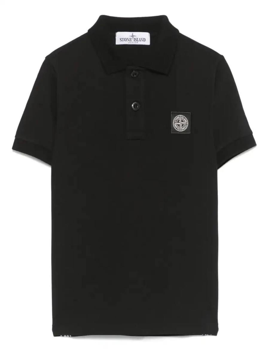 Compass-motif polo shirt