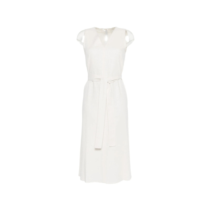 Calvin Klein V-neck Belted Midi Dress