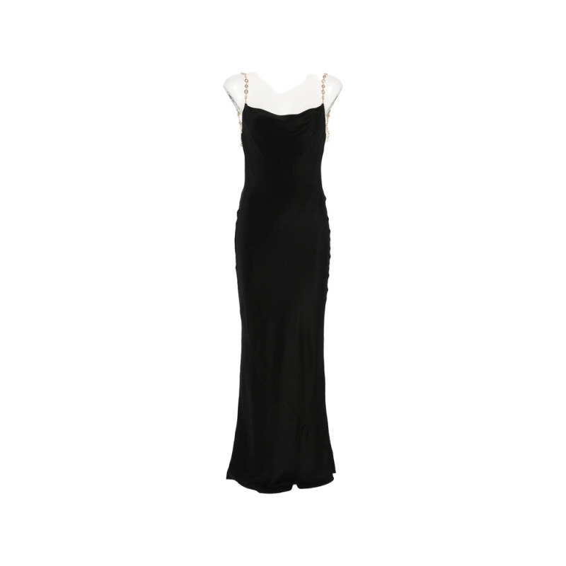 Cult Gaia Macelyn Chain-strap Cowl-neck Maxi Dress