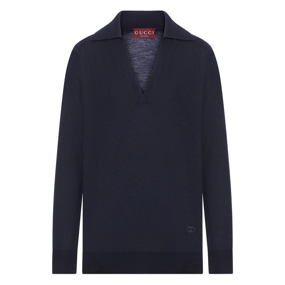 Gucci Polo-neck Logo Top