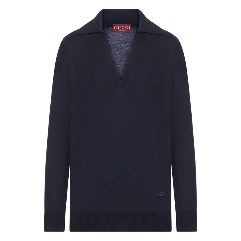 Gucci Polo-neck Logo Top