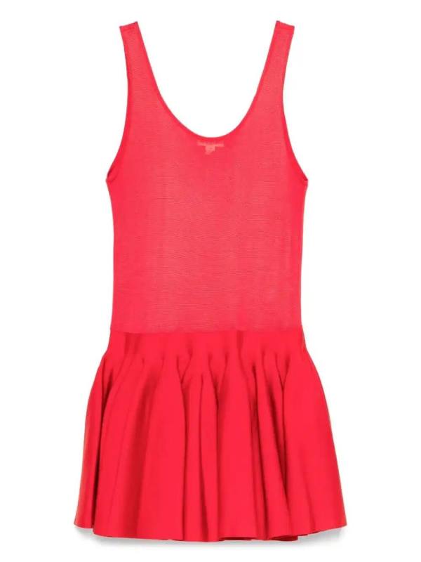 knitted godet mini dress