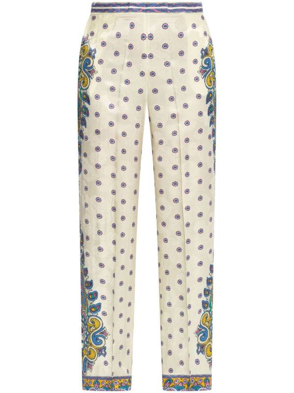 paisley-print trousers