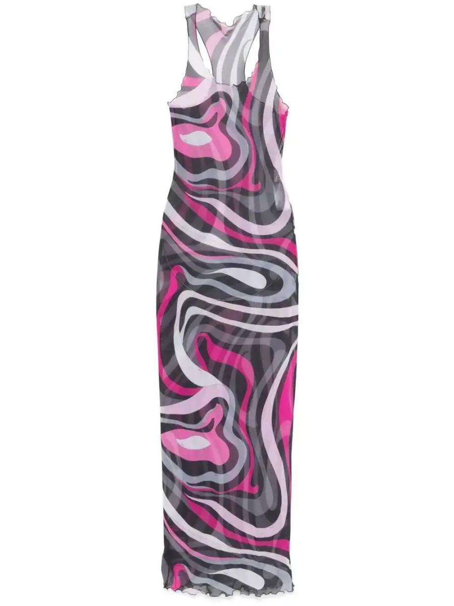 Iride-print dress