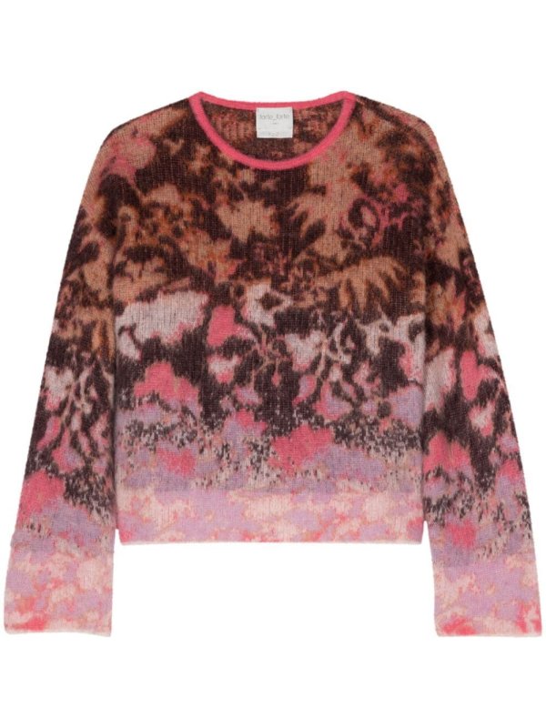 crew-neck jacquard jumper