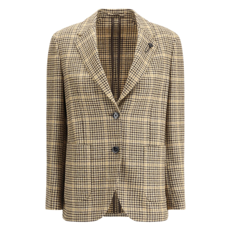 Lardini Checked Twoo-button Blazer