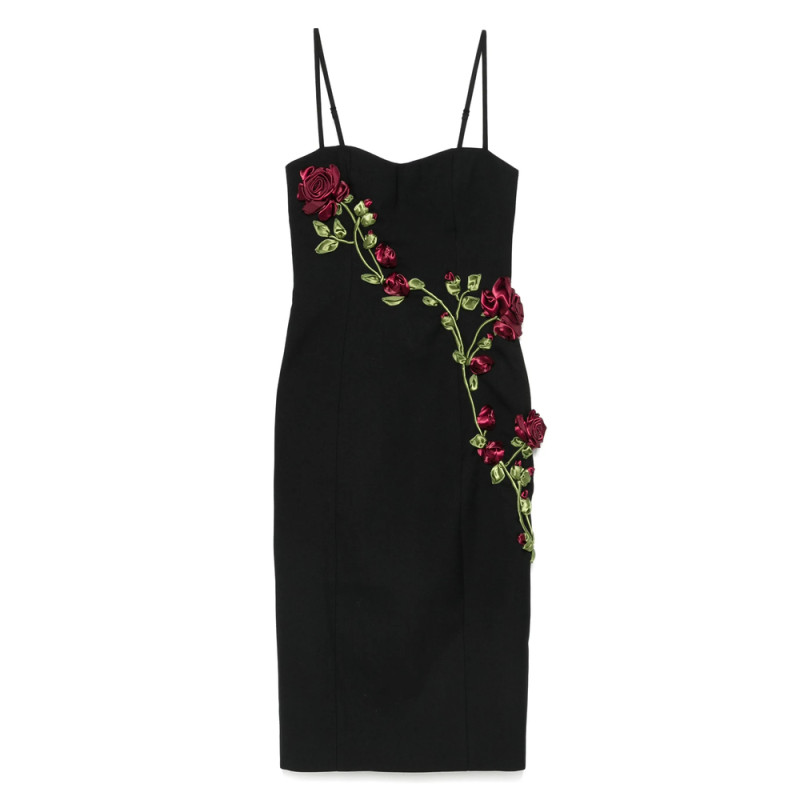 Markgong Floral-appliqué Dress