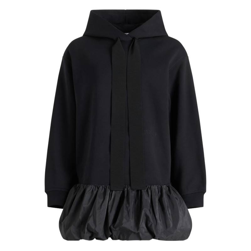 Patou Ruffle-hem Hoodie Midi Dress