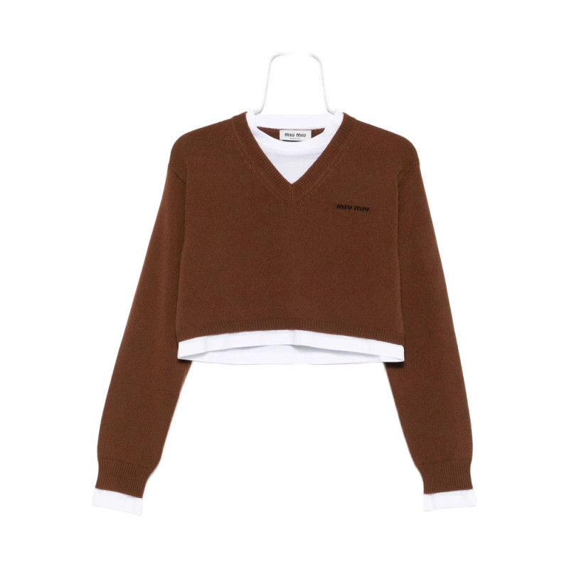 Miu Miu Brown Cashmere Sweater