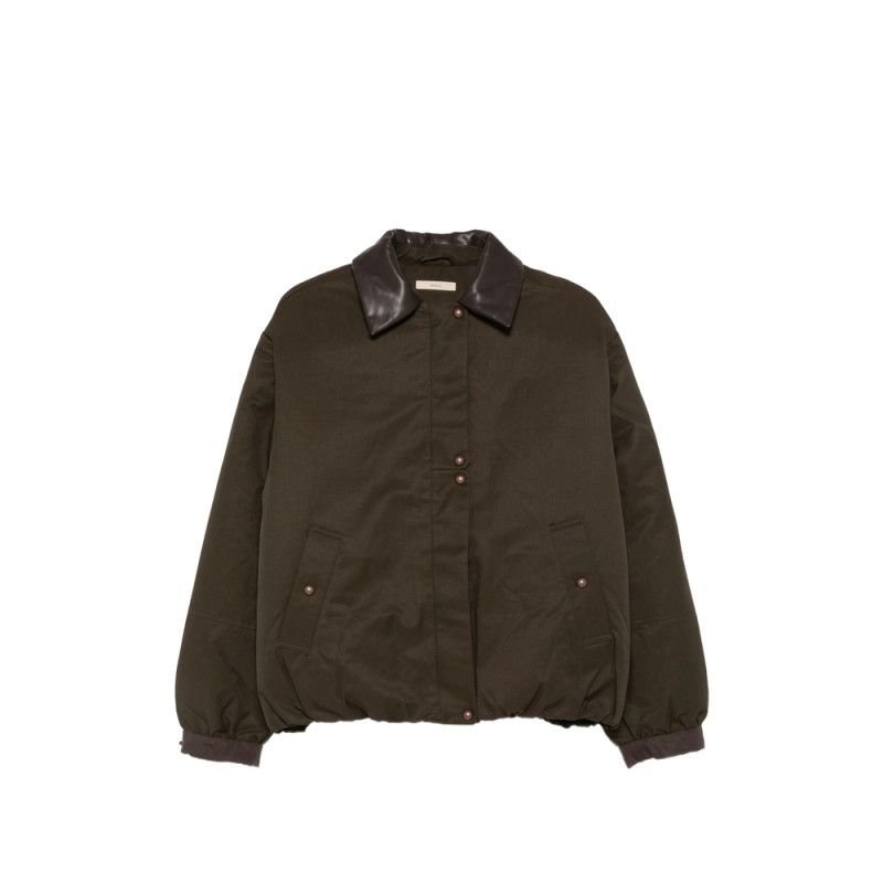 Sessùn Leather-collar Zip-up Jacket