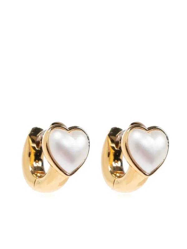 Keep Sparkling Heart huggie earrings