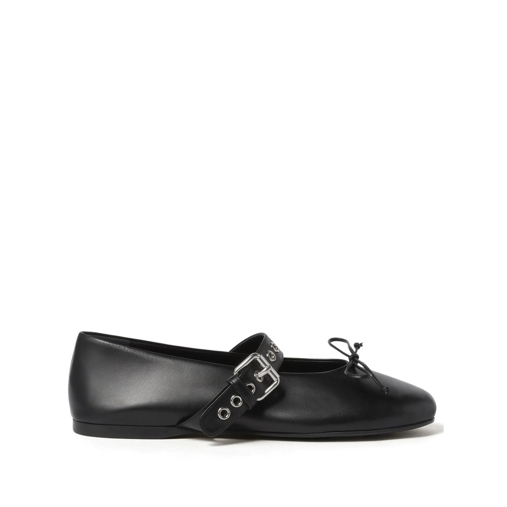 Miu Miu Leather Ballerina Shoes