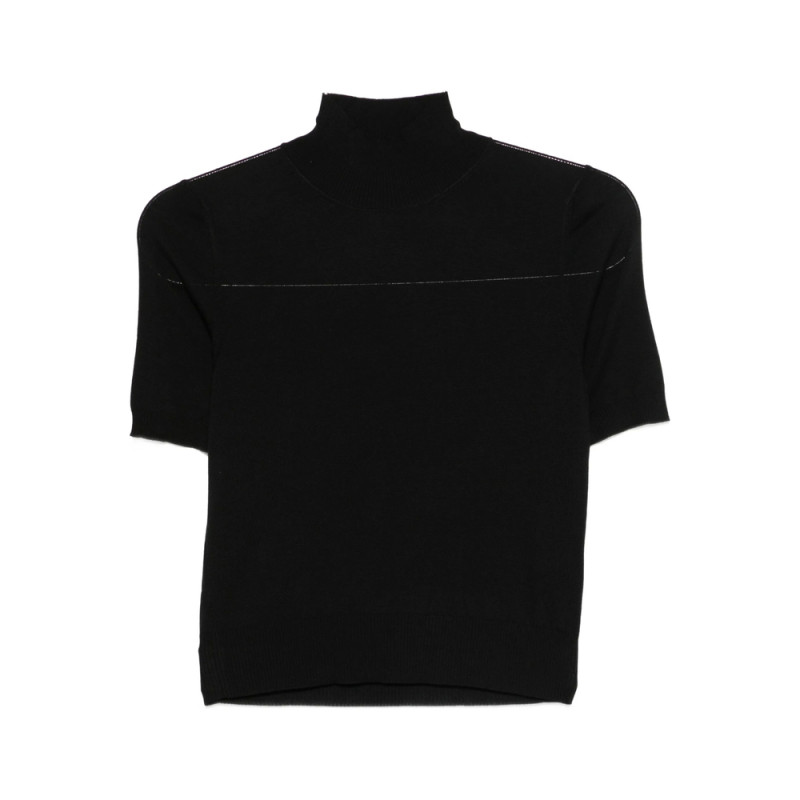 Goes Botanical Short-sleeve Roll-neck Sweater