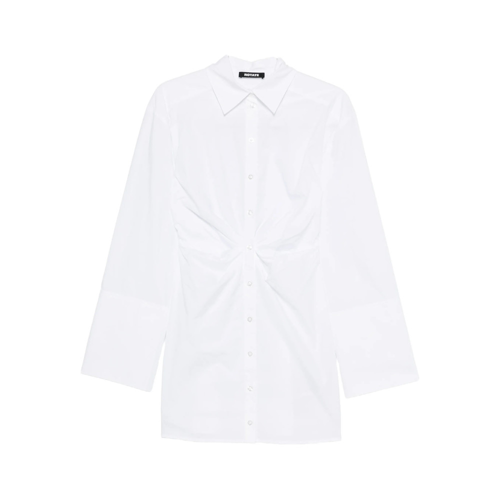 Rotate Knotted Shirt Dress