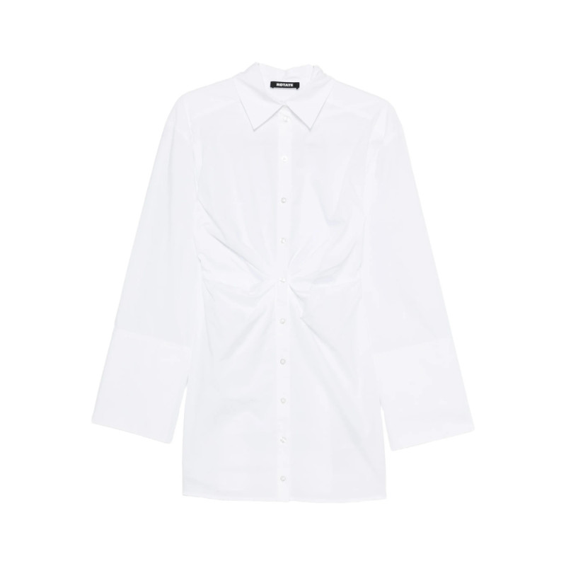 Rotate Knotted Shirt Dress