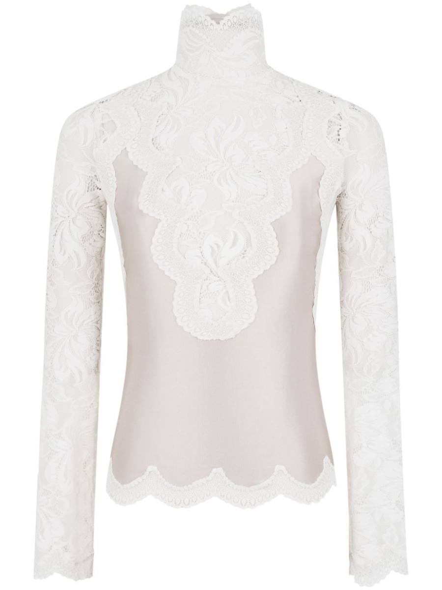 long-sleeve lace top