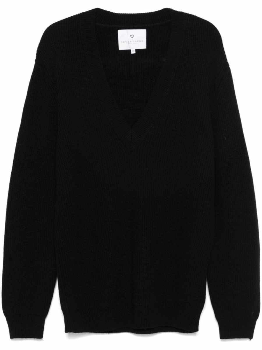 wool V-neck sweater