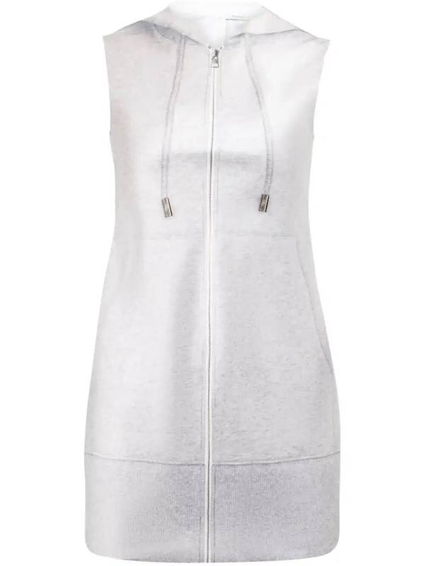 zipped hoodie mini dress