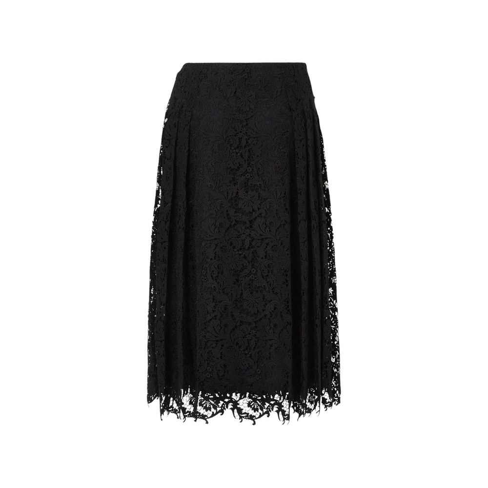 Fendi Lace Pleated Midi Skirt