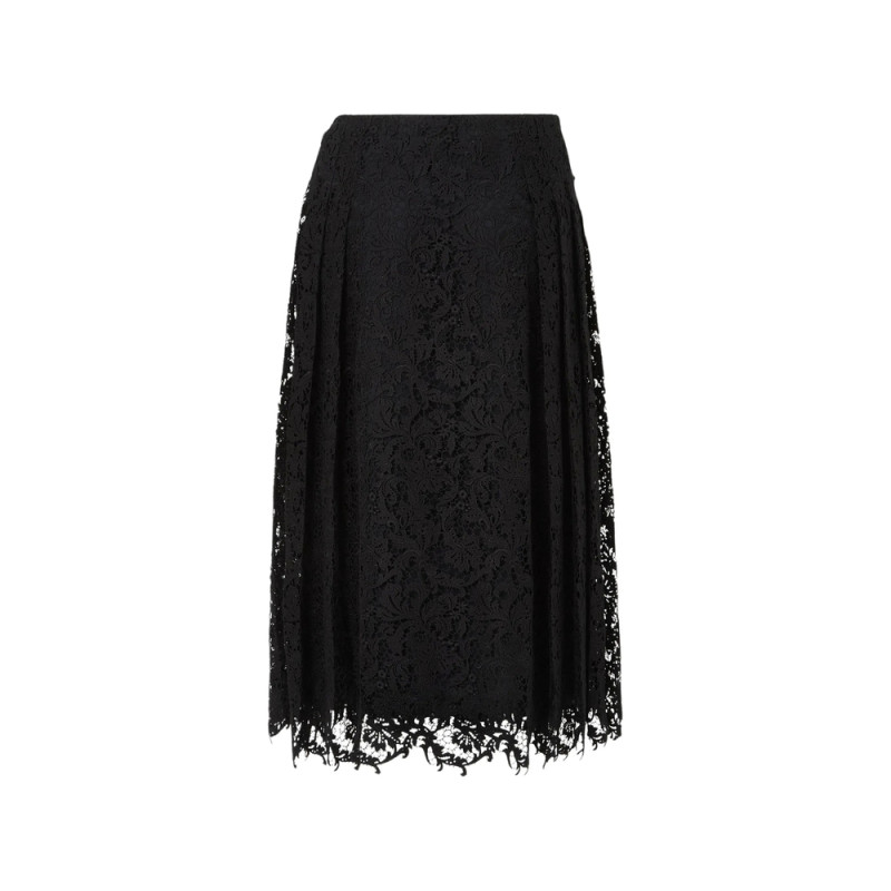 Fendi Lace Pleated Midi Skirt