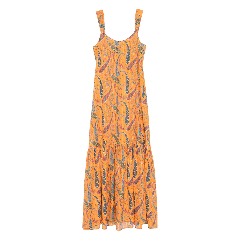 Etro Paisley-pattern Ruffled Maxi Dress