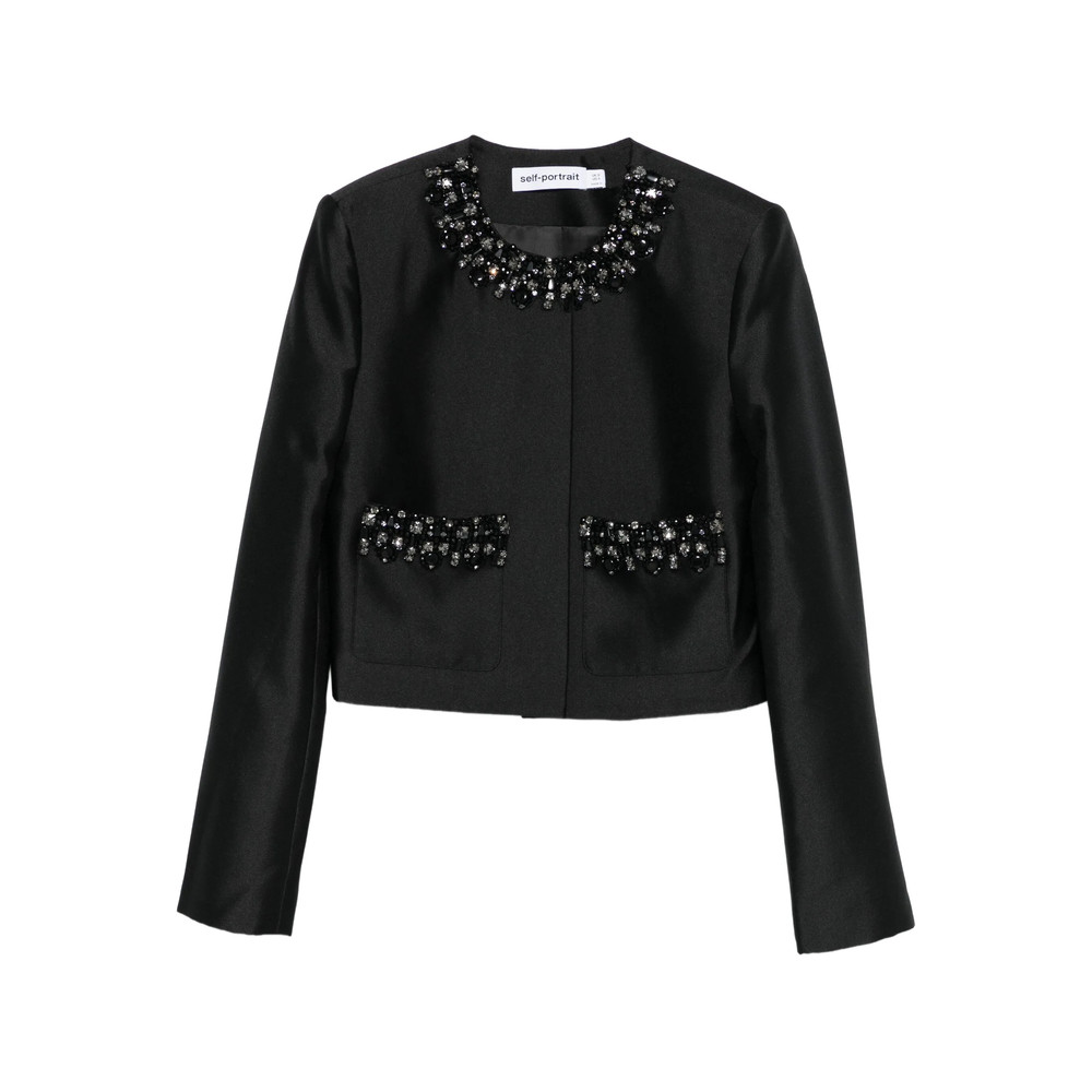 Self-portrait Embellished-pocket Jacket