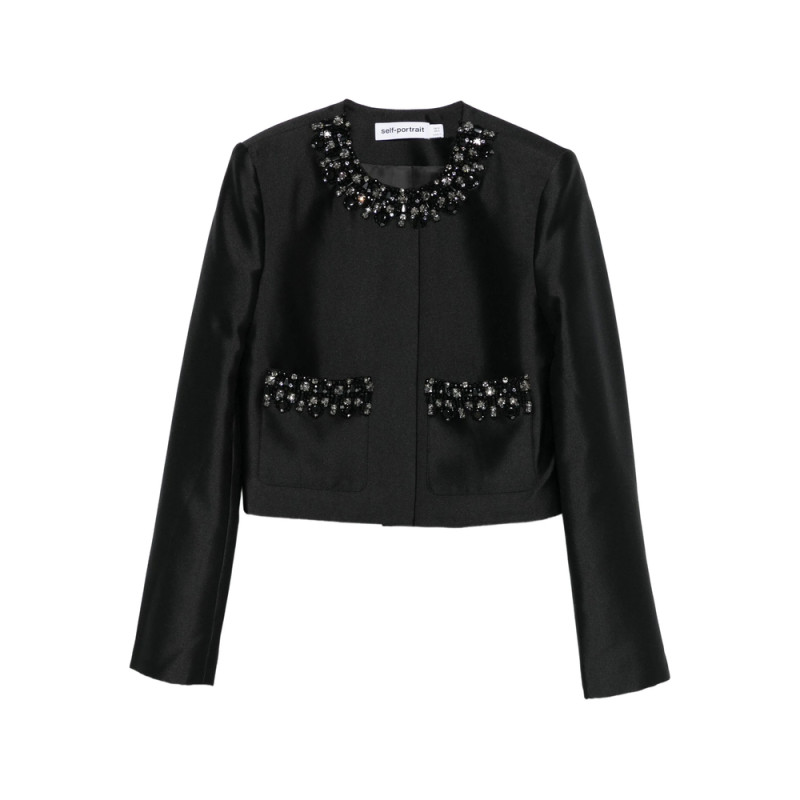 Self-portrait Embellished-pocket Jacket