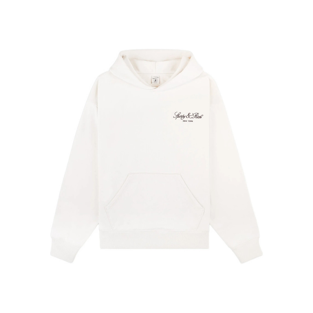 Sporty & Rich Vendome Script Pouch Hoodie