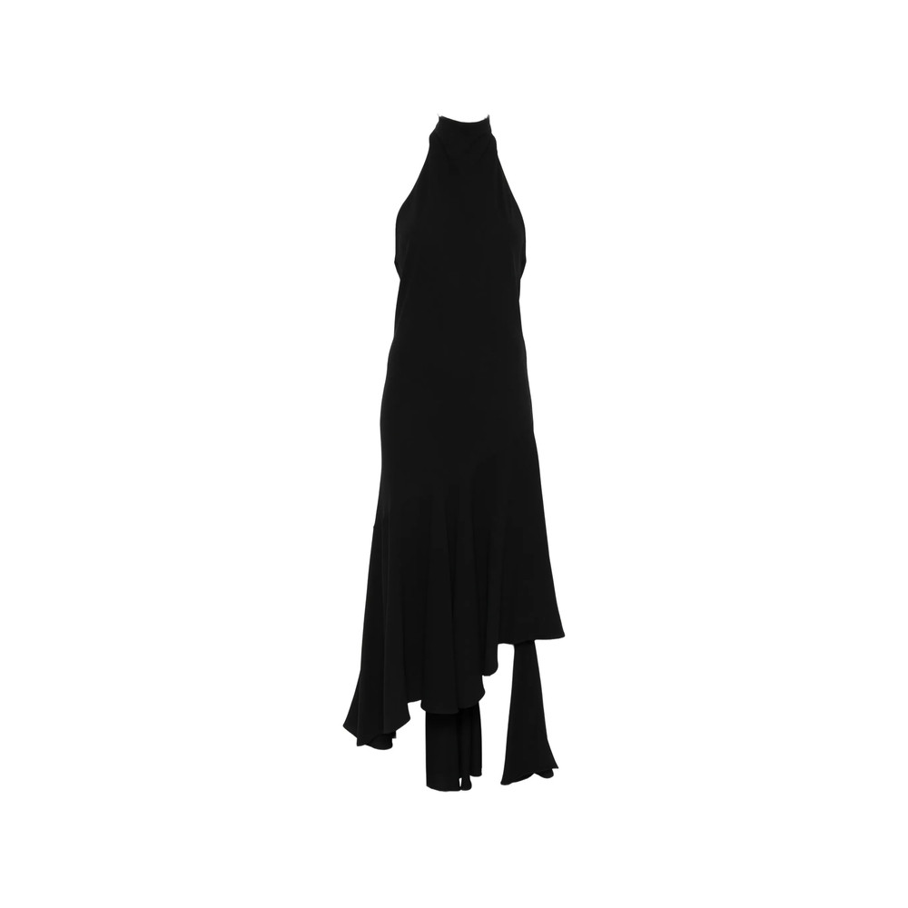 Alaïa Halterneck Asymmetric Midi Dress