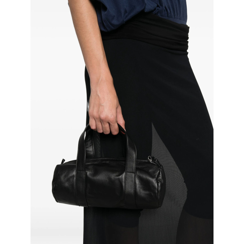Gimaguas Barrel-shaped Leather Tote Bag