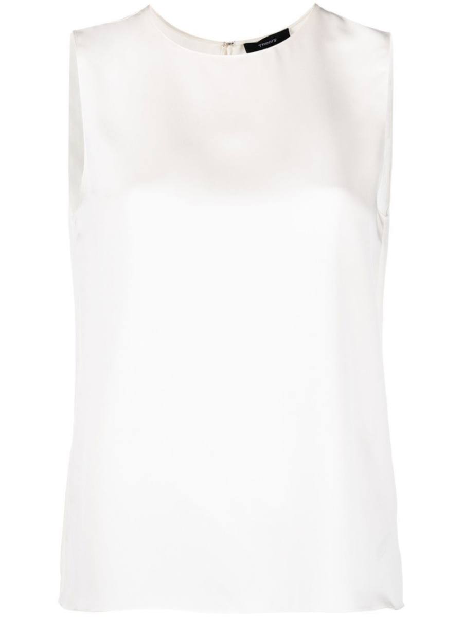 silk sleeveless-vest