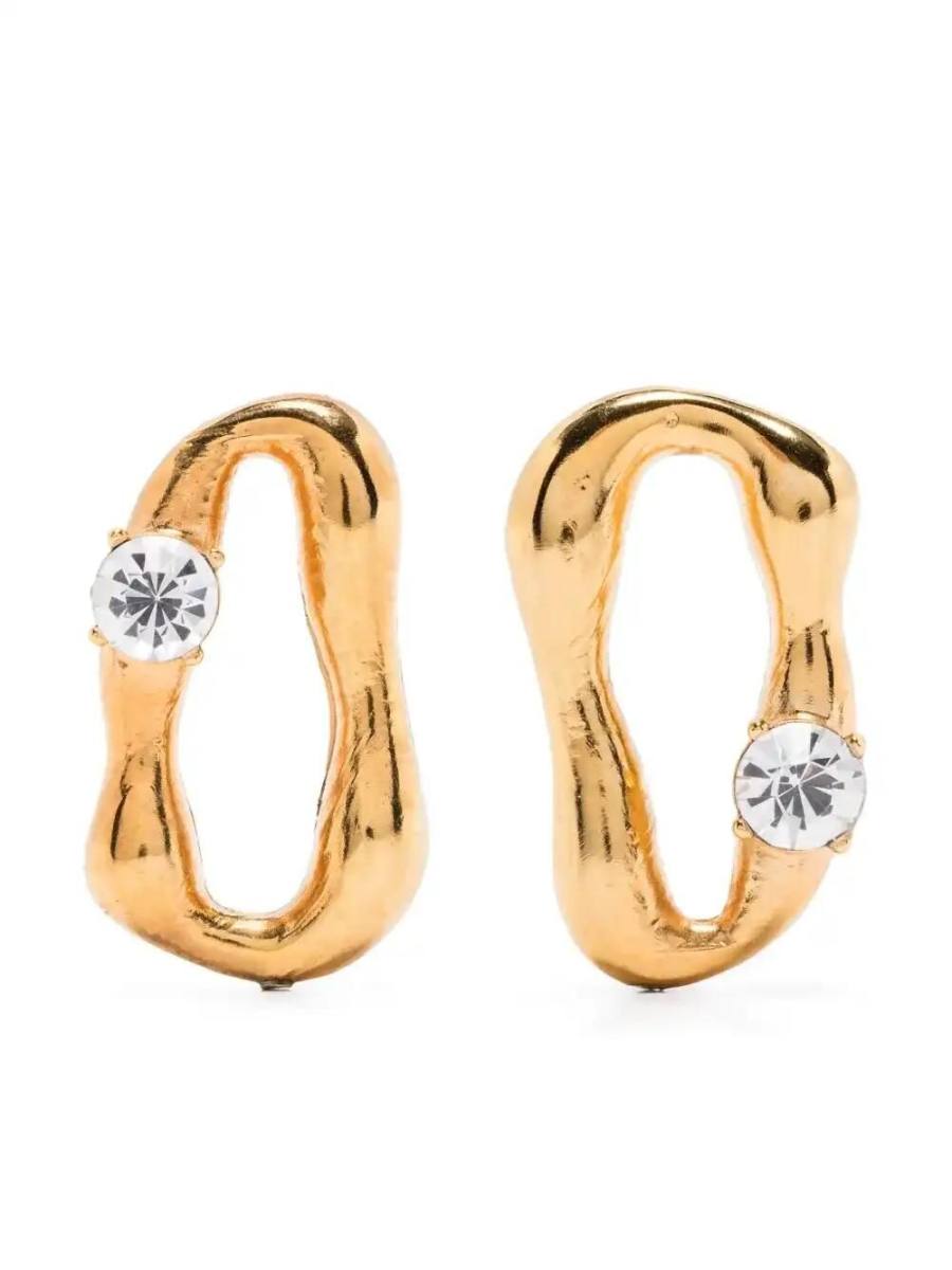 crystal-embellishment earrings