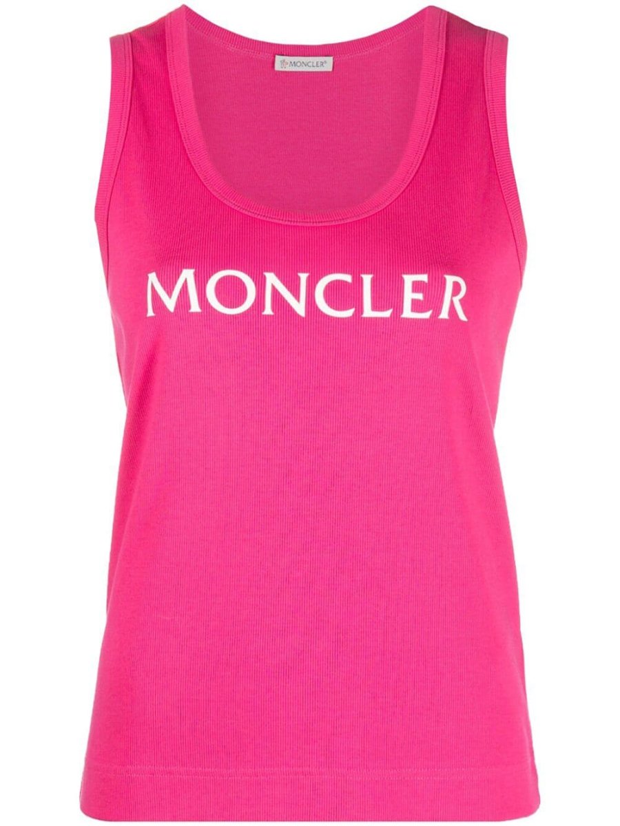 logo-print tank top