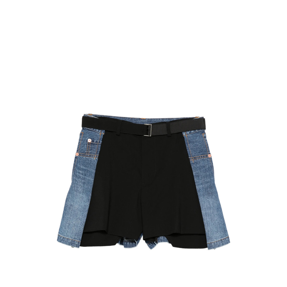 Sacai Denim-panel Shorts
