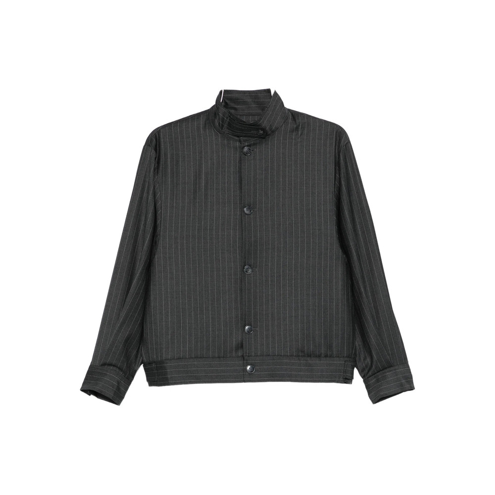 Aya Muse Pinstriped Bomber Jacket