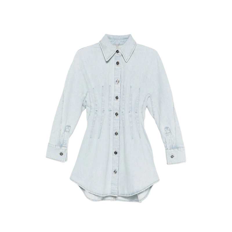 Givenchy Buttoned Midi Denim Dress